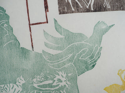 David LUTT : L'arche de Noé, Gravure originale signée