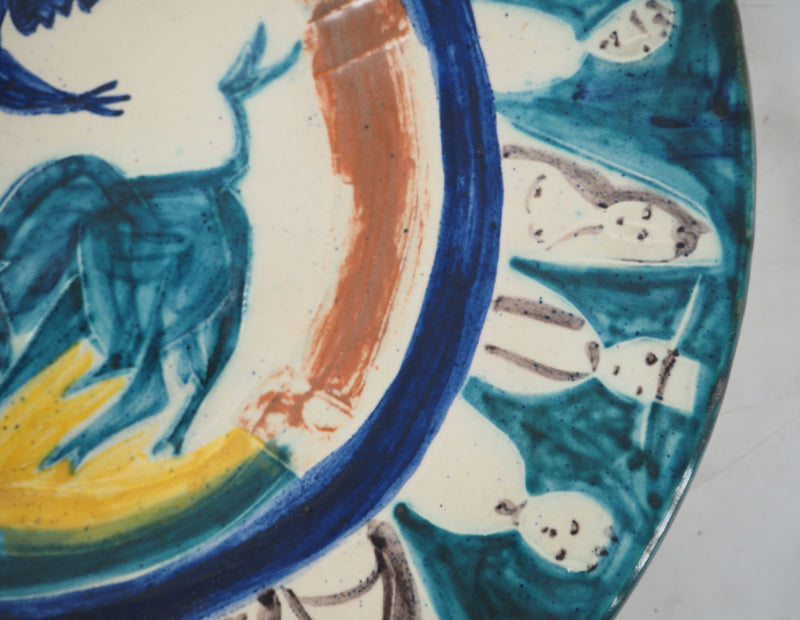 Pablo PICASSO : Corrida aux personnages, Céramique originale Madoura