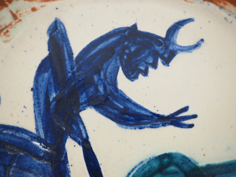 Pablo PICASSO : Corrida aux personnages, Céramique originale Madoura
