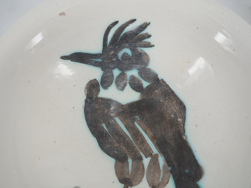 Pablo PICASSO: Bird with a crest, Original Madoura ceramic