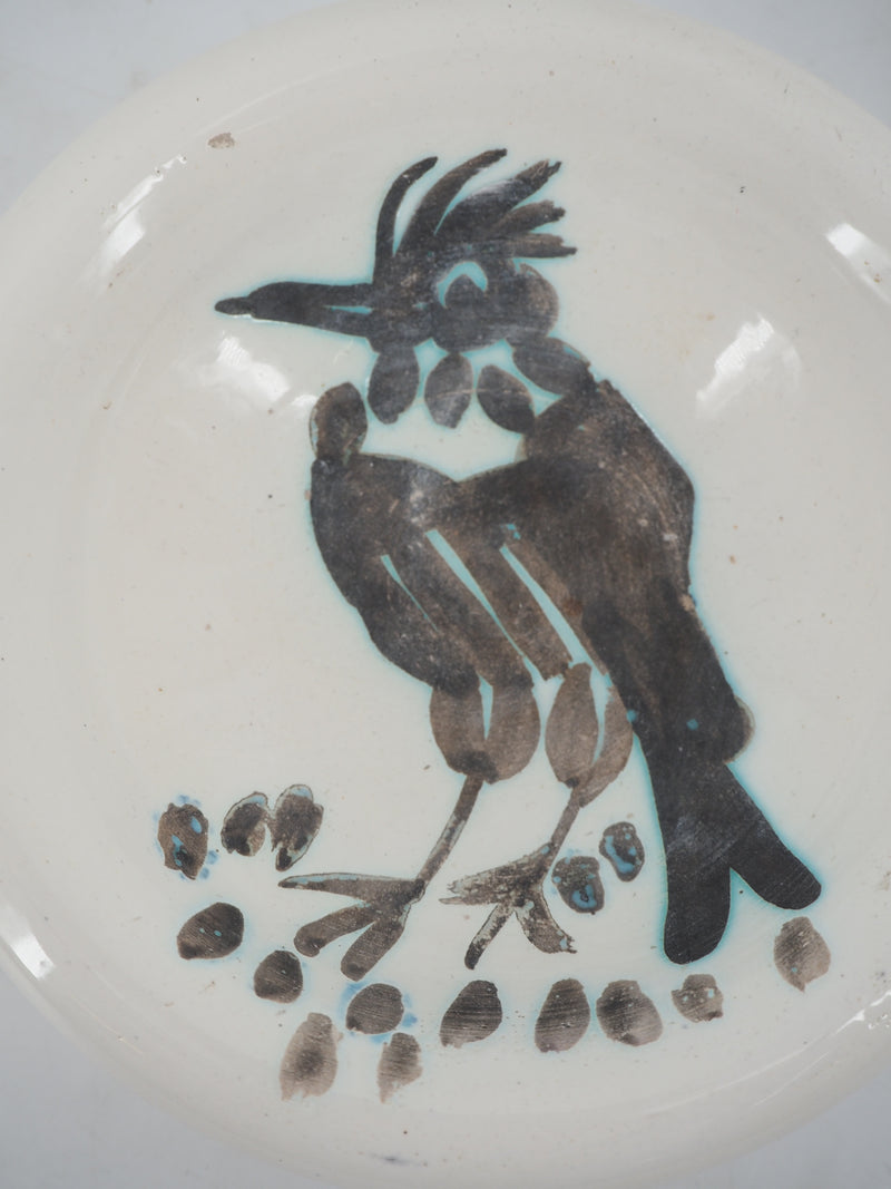 Pablo PICASSO: Bird with a crest, Original Madoura ceramic