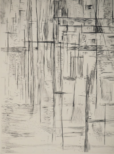 Maria Helena VIEIRA DA SILVA : La grille, Gravure originale