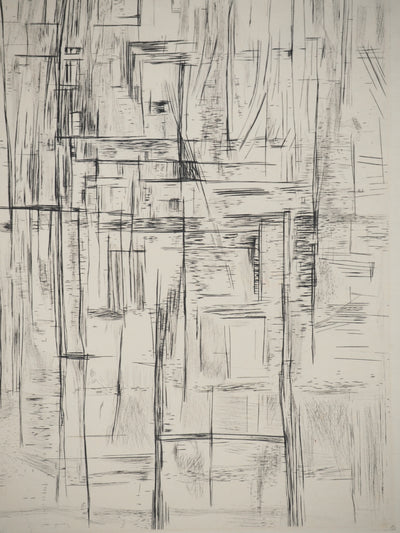 Maria Helena VIEIRA DA SILVA : La grille, Gravure originale