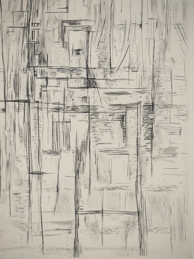 Maria Helena VIEIRA DA SILVA : La grille, Gravure originale