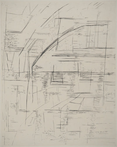 Maria Helena VIEIRA DA SILVA : Le carreau, Gravure originale