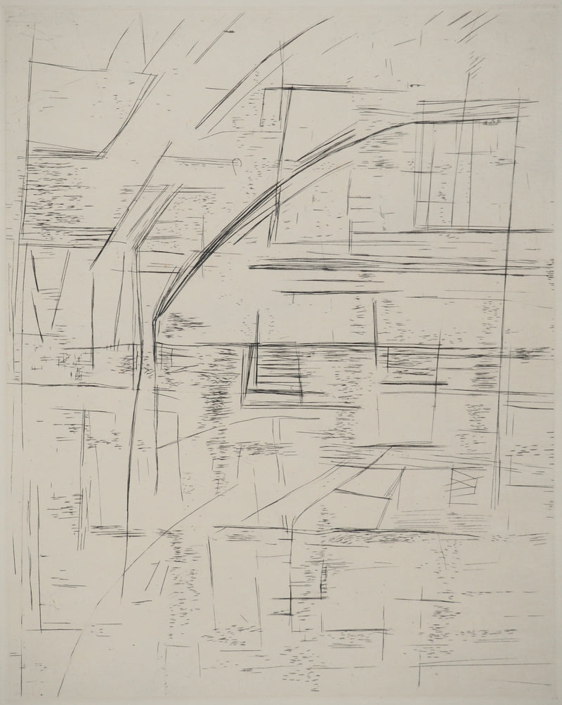 Maria Helena VIEIRA DA SILVA : Le carreau, Gravure originale