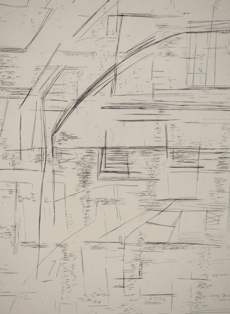 Maria Helena VIEIRA DA SILVA : Le carreau, Gravure originale