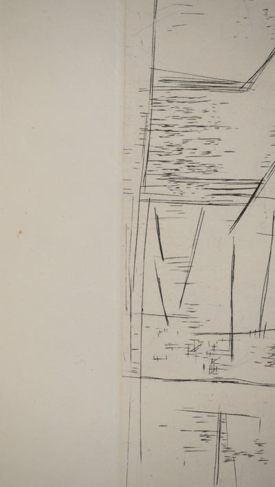 Maria Helena VIEIRA DA SILVA : Le carreau, Gravure originale