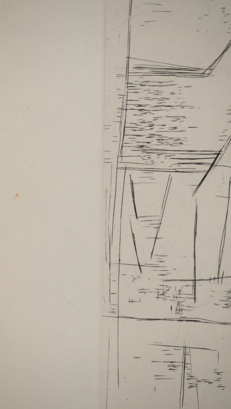 Maria Helena VIEIRA DA SILVA : Le carreau, Gravure originale