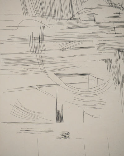 Maria Helena VIEIRA DA SILVA : L'étang géométrique, Gravure originale
