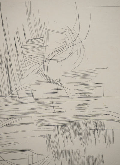 Maria Helena VIEIRA DA SILVA : L'étang géométrique, Gravure originale