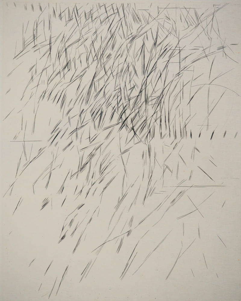 Maria Helena VIEIRA DA SILVA : Sur une nuit sans un ornement, Gravure originale