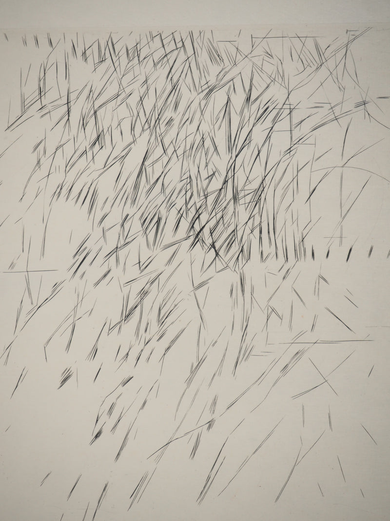 Maria Helena VIEIRA DA SILVA : Sur une nuit sans un ornement, Gravure originale