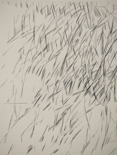 Maria Helena VIEIRA DA SILVA : Sur une nuit sans un ornement, Gravure originale