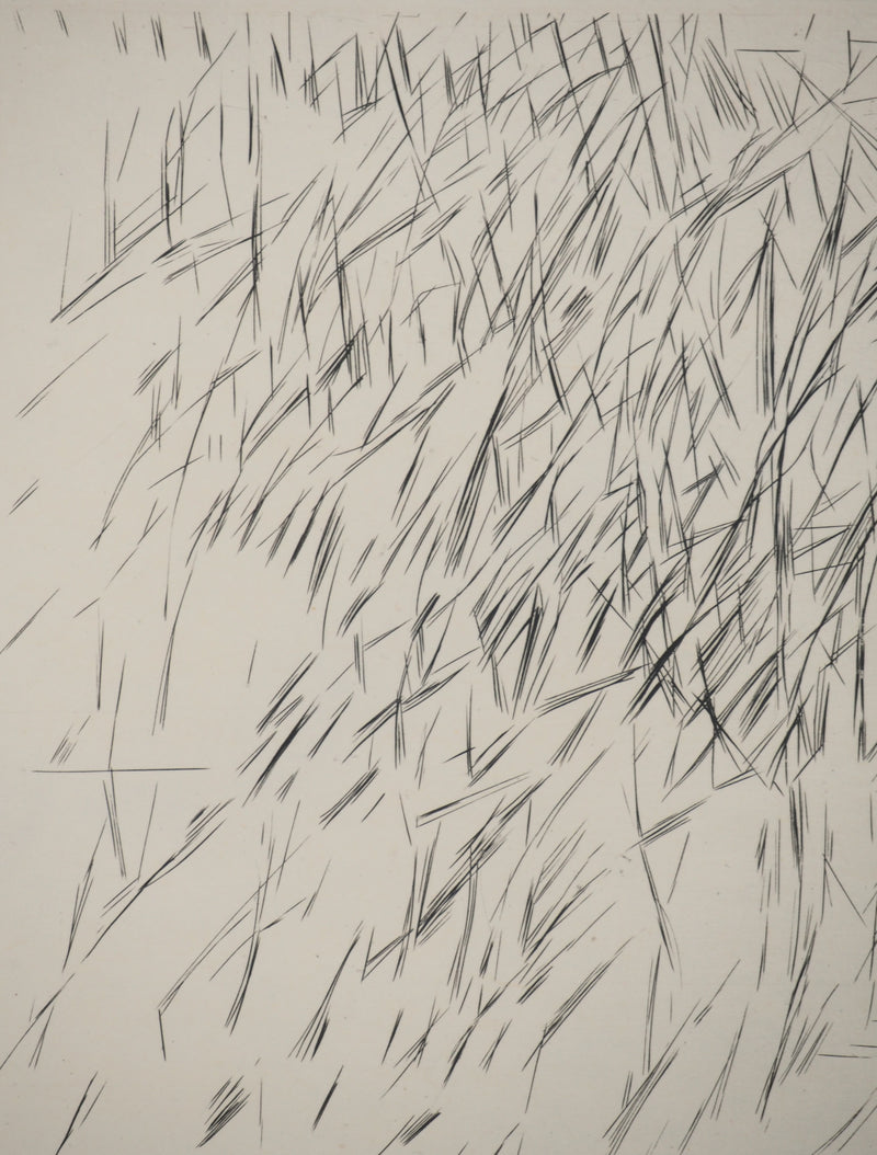 Maria Helena VIEIRA DA SILVA : Sur une nuit sans un ornement, Gravure originale