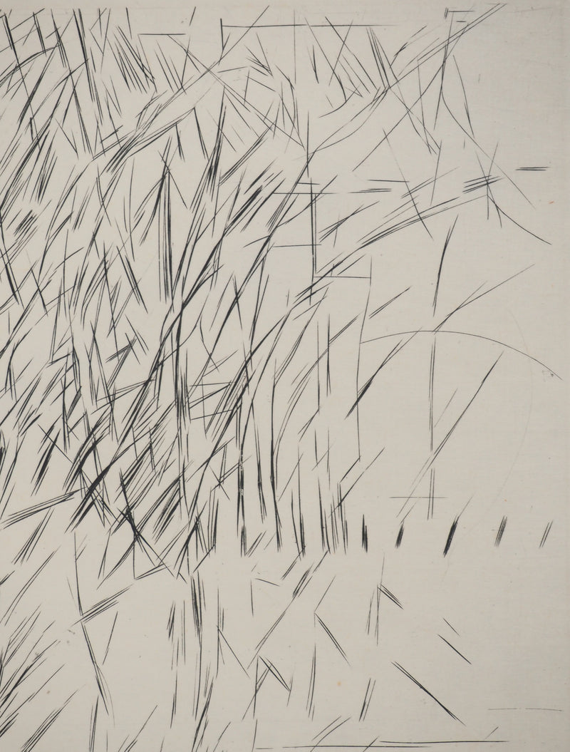 Maria Helena VIEIRA DA SILVA : Sur une nuit sans un ornement, Gravure originale
