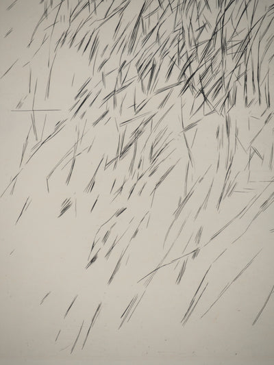 Maria Helena VIEIRA DA SILVA : Sur une nuit sans un ornement, Gravure originale