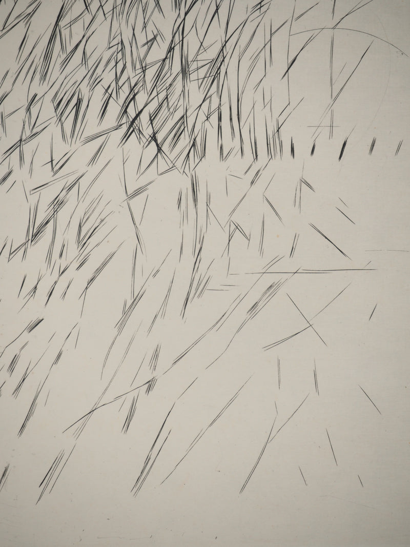 Maria Helena VIEIRA DA SILVA : Sur une nuit sans un ornement, Gravure originale