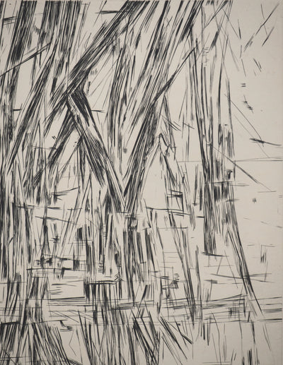 Maria Helena VIEIRA DA SILVA : Pluie nocturne, Gravure originale