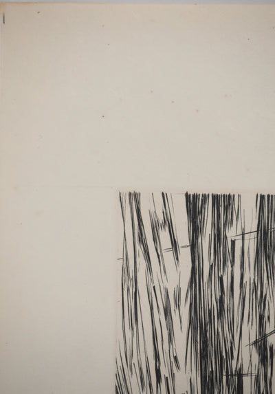 Maria Helena VIEIRA DA SILVA : Pluie nocturne, Gravure originale
