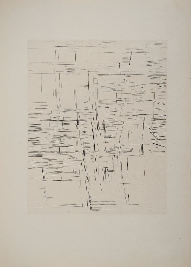 Maria Helena VIEIRA DA SILVA : Forêt de lignes, Gravure originale