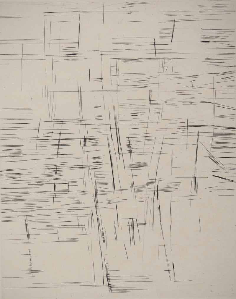 Maria Helena VIEIRA DA SILVA : Forêt de lignes, Gravure originale