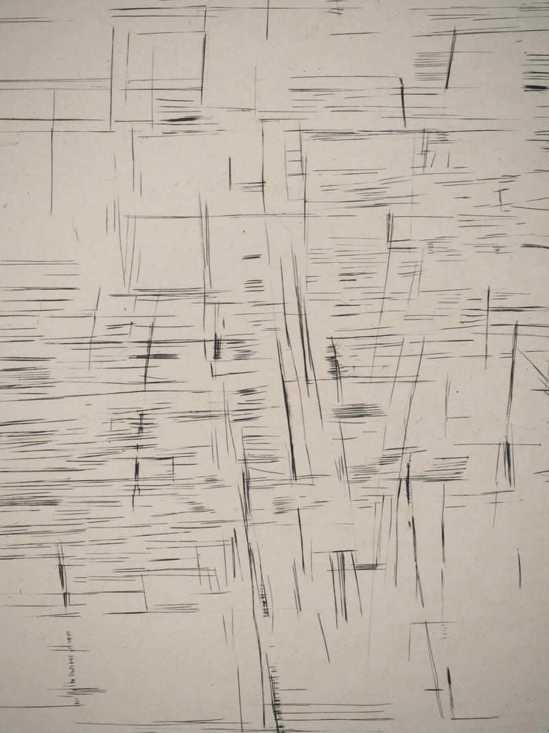 Maria Helena VIEIRA DA SILVA : Forêt de lignes, Gravure originale