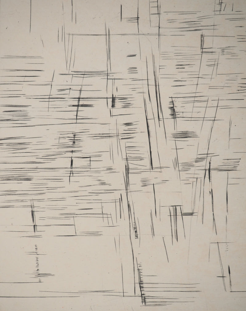 Maria Helena VIEIRA DA SILVA : Forêt de lignes, Gravure originale