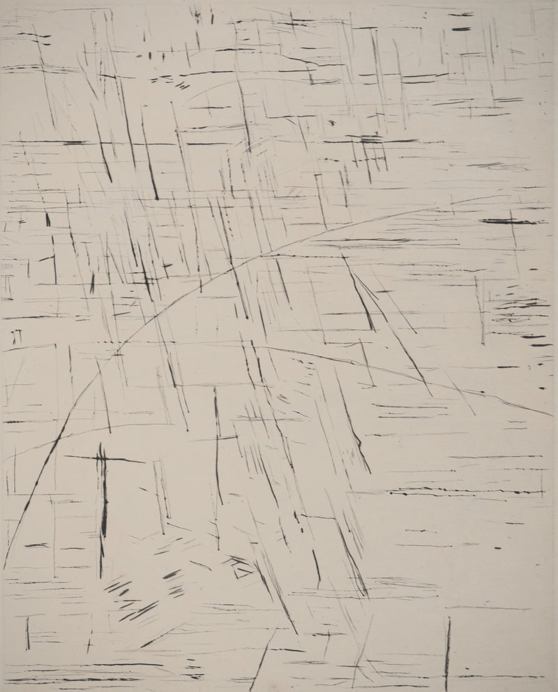 Maria Helena VIEIRA DA SILVA : Ligne contre ligne, Gravure originale