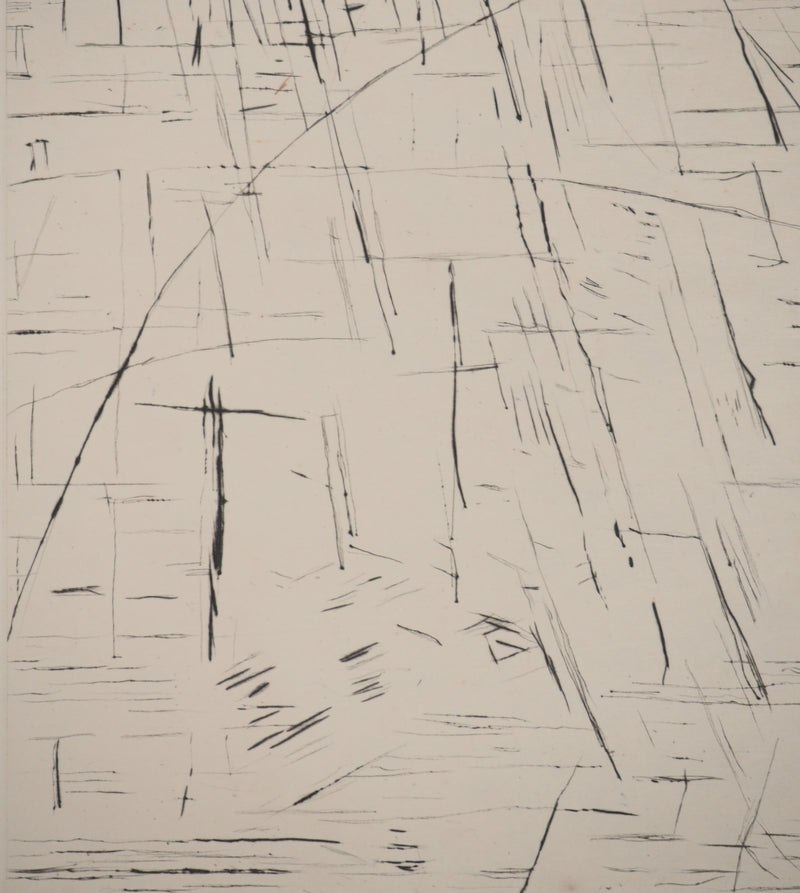 Maria Helena VIEIRA DA SILVA : Ligne contre ligne, Gravure originale