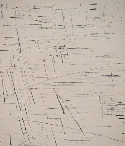 Maria Helena VIEIRA DA SILVA : Ligne contre ligne, Gravure originale