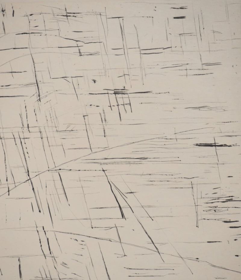 Maria Helena VIEIRA DA SILVA : Ligne contre ligne, Gravure originale