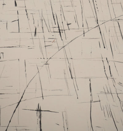 Maria Helena VIEIRA DA SILVA : Ligne contre ligne, Gravure originale