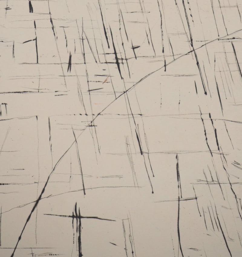 Maria Helena VIEIRA DA SILVA : Ligne contre ligne, Gravure originale
