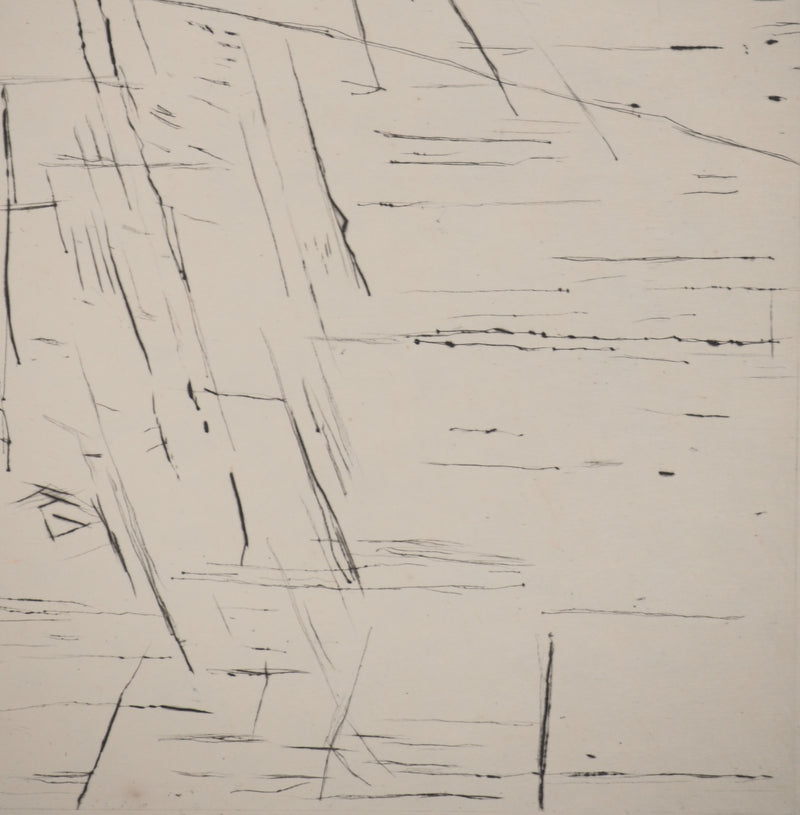Maria Helena VIEIRA DA SILVA : Ligne contre ligne, Gravure originale