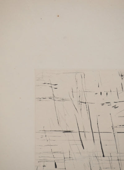 Maria Helena VIEIRA DA SILVA : Ligne contre ligne, Gravure originale