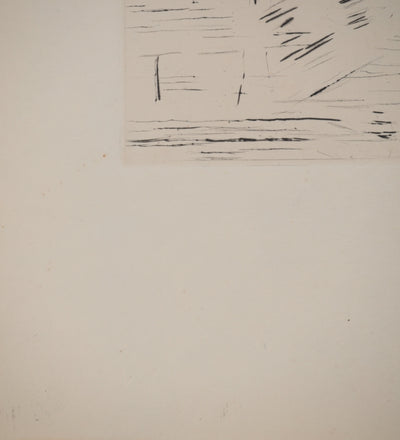 Maria Helena VIEIRA DA SILVA : Ligne contre ligne, Gravure originale