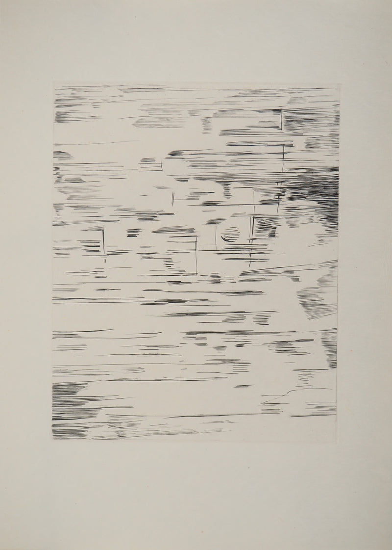 Maria Helena VIEIRA DA SILVA : Lignes en glissade, Gravure originale