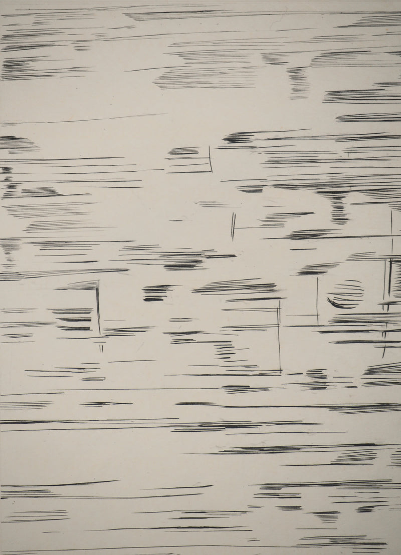 Maria Helena VIEIRA DA SILVA : Lignes en glissade, Gravure originale
