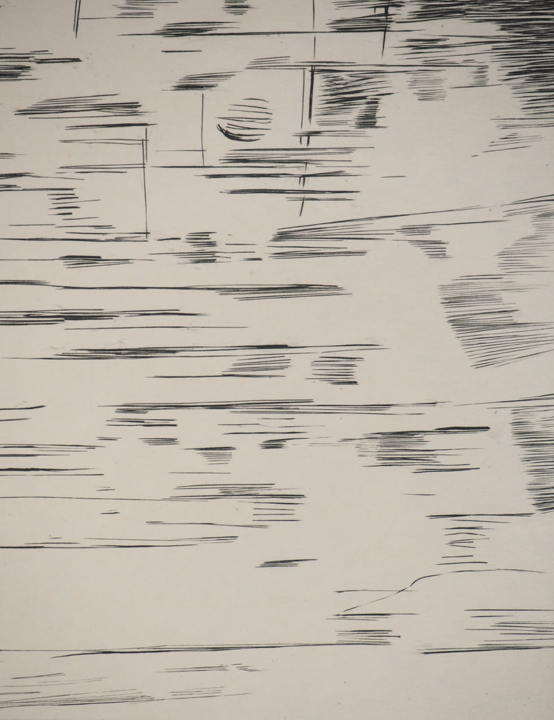 Maria Helena VIEIRA DA SILVA : Lignes en glissade, Gravure originale