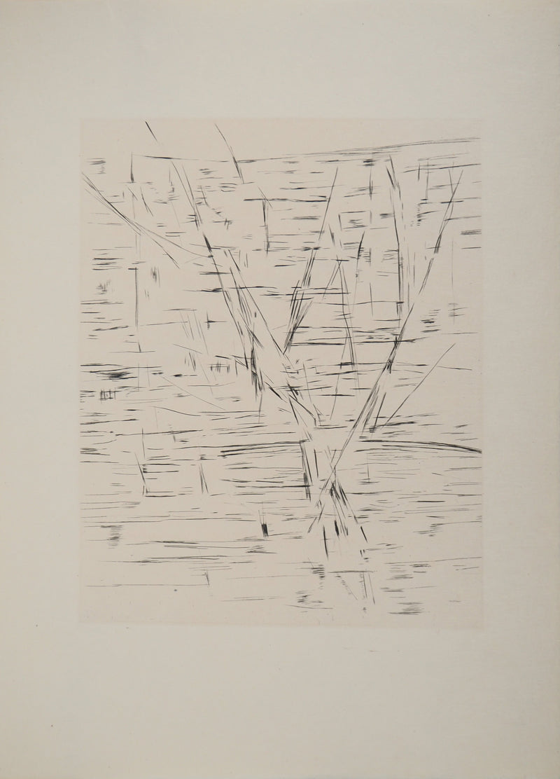 Maria Helena VIEIRA DA SILVA : Éclosion géométrique, Gravure originale