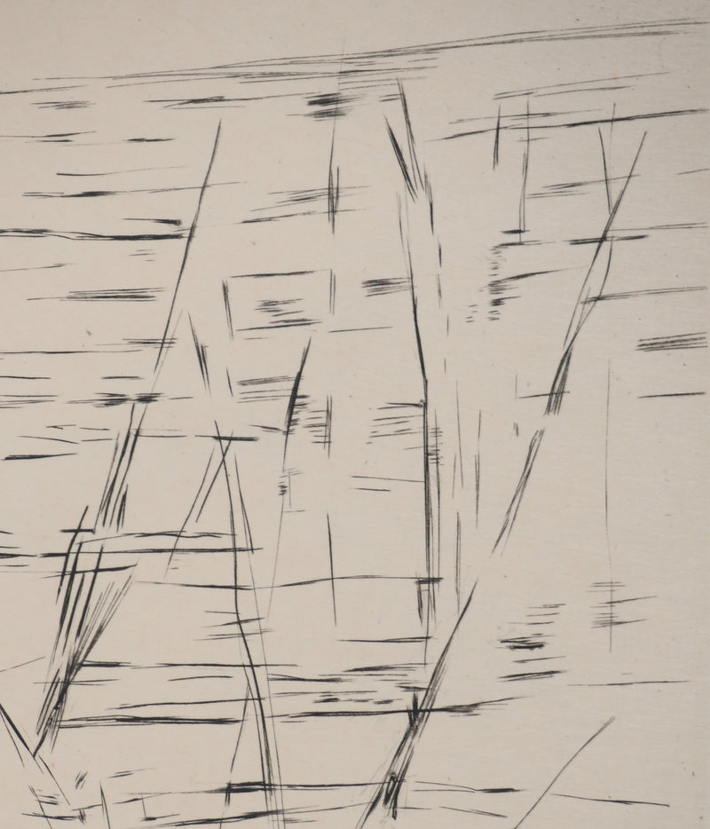 Maria Helena VIEIRA DA SILVA : Éclosion géométrique, Gravure originale