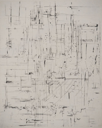 Maria Helena VIEIRA DA SILVA : Quadrillage instable, Gravure originale