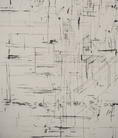 Maria Helena VIEIRA DA SILVA : Quadrillage instable, Gravure originale