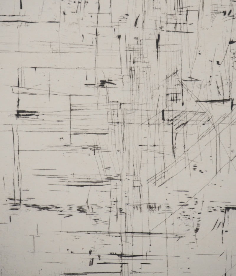 Maria Helena VIEIRA DA SILVA : Quadrillage instable, Gravure originale