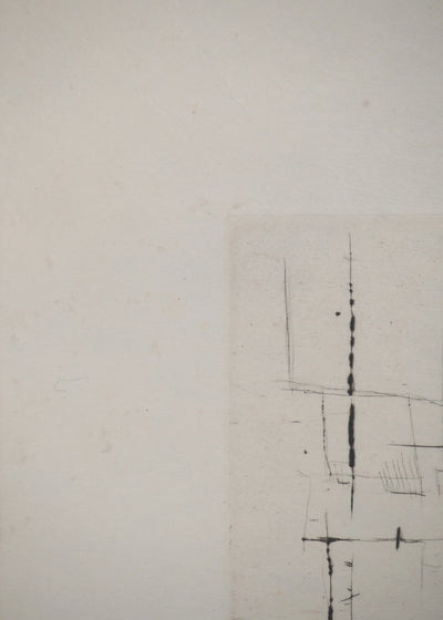 Maria Helena VIEIRA DA SILVA : Quadrillage instable, Gravure originale