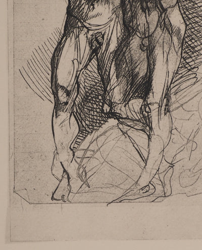 Auguste RODIN : Dante, l'effroi, Gravure