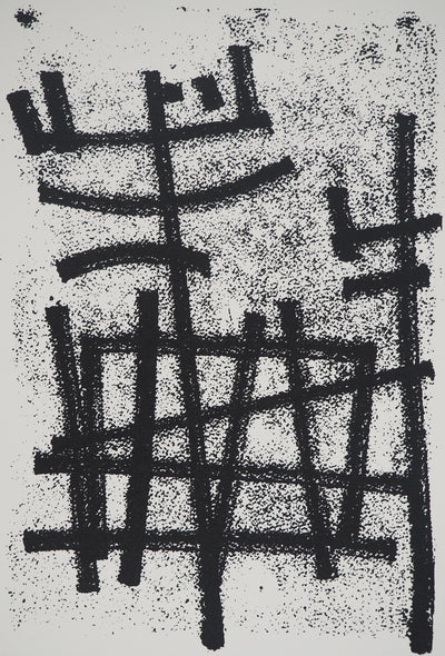 Jean LEPPIEN : Abstraction linéaire, Sérigraphie originale signée