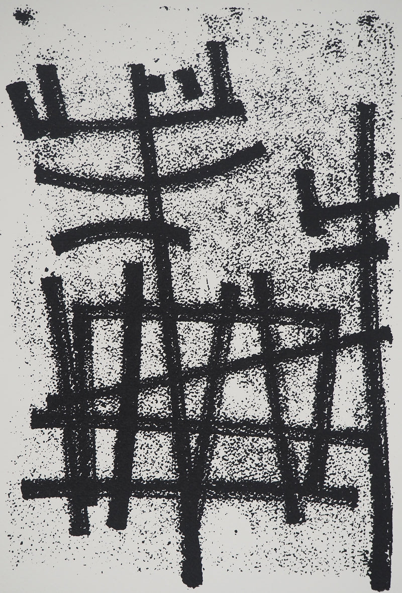 Jean LEPPIEN : Abstraction linéaire, Sérigraphie originale signée