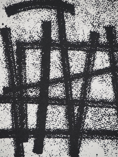 Jean LEPPIEN : Abstraction en noir et blanc, Sérigraphie originale signée